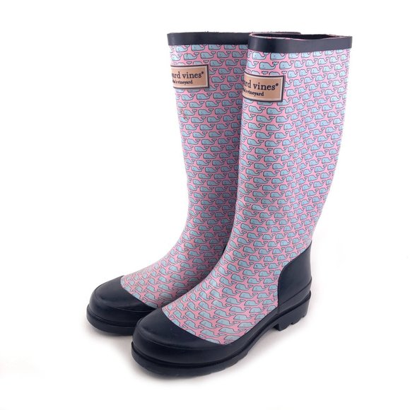 Vineyard Vines Whalies Rubber Rain Boots 7 - Picture 3 of 14